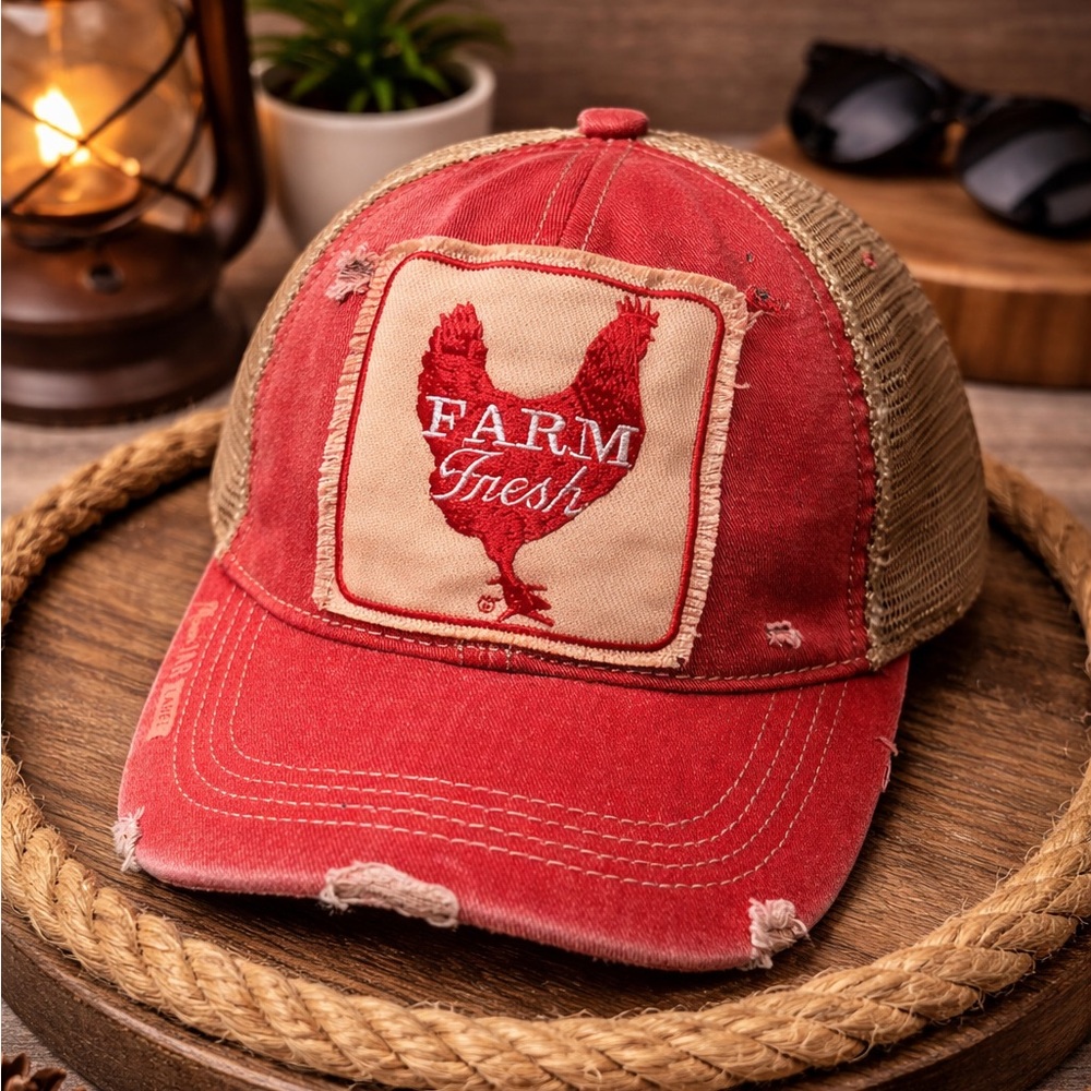 Distressed UNISEX Hat - Farm Fresh NWOT